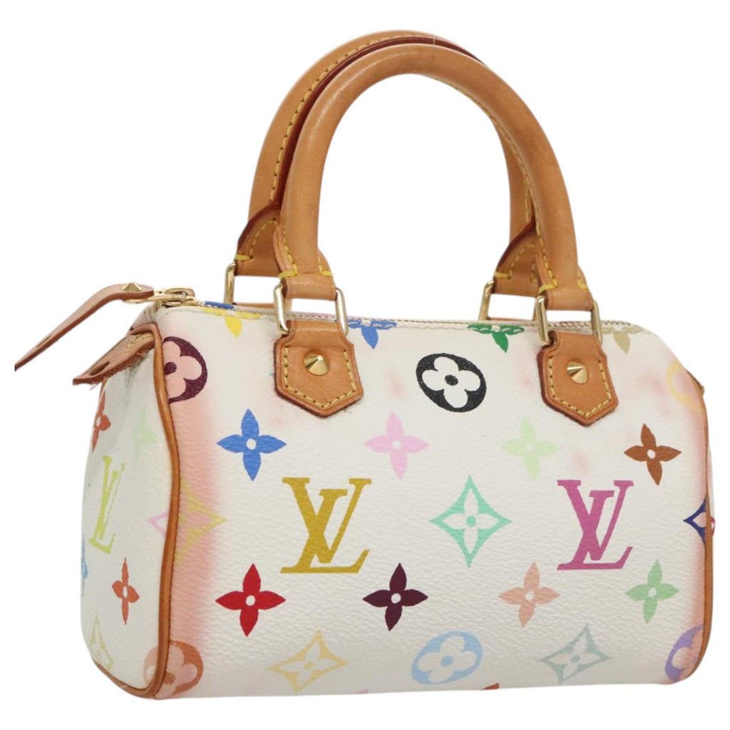 LOUIS VUITTON Monogram Multicolor Mini Speedy Hand Bag White M92645 101826V
