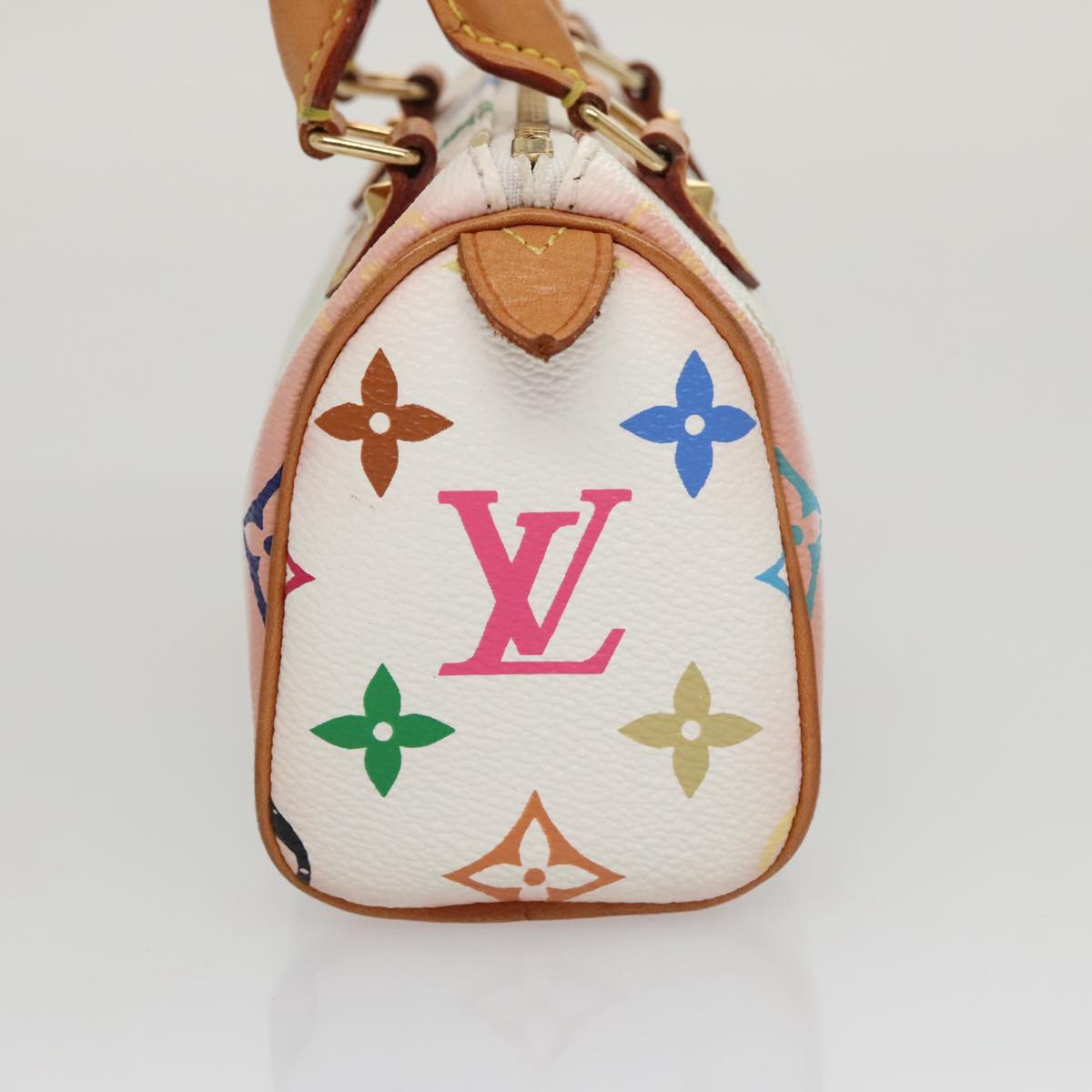 LOUIS VUITTON Monogram Multicolor Mini Speedy Hand Bag White M92645 101826V