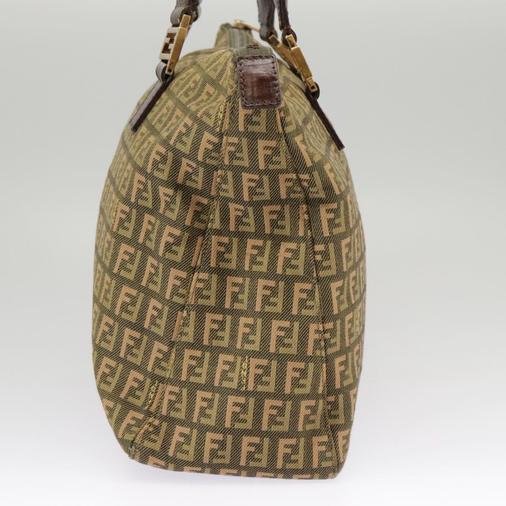 FENDI Zucchino Canvas Hand Bag Khaki 8BH138 102160