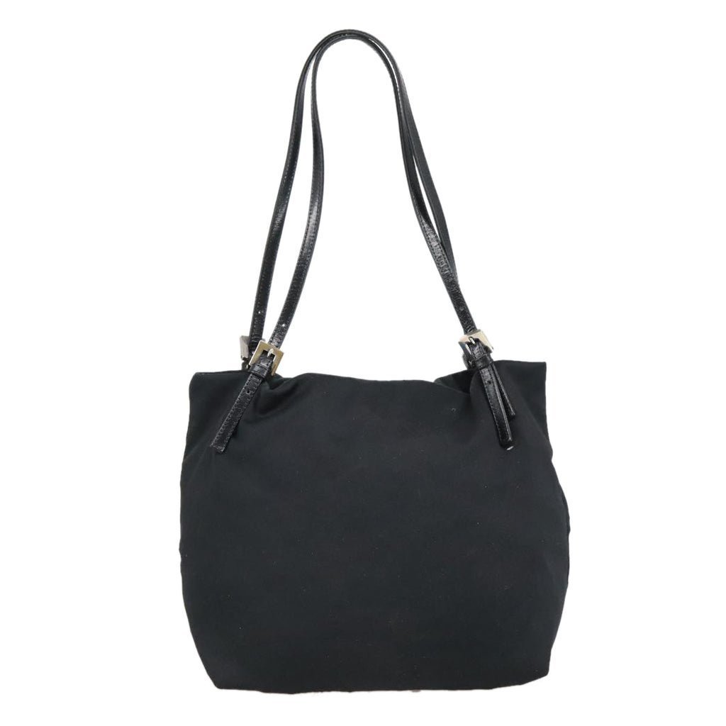 FENDI Shoulder Bag Nylon Black Silver 103439