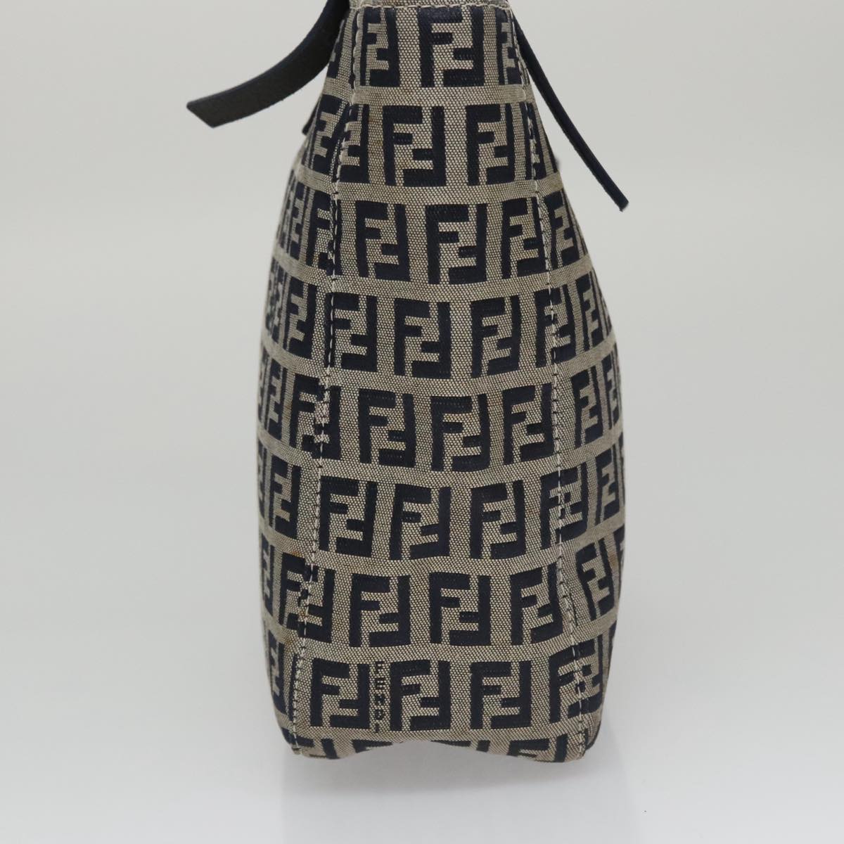 FENDI Zucchino Canvas Hand Bag Navy 104306