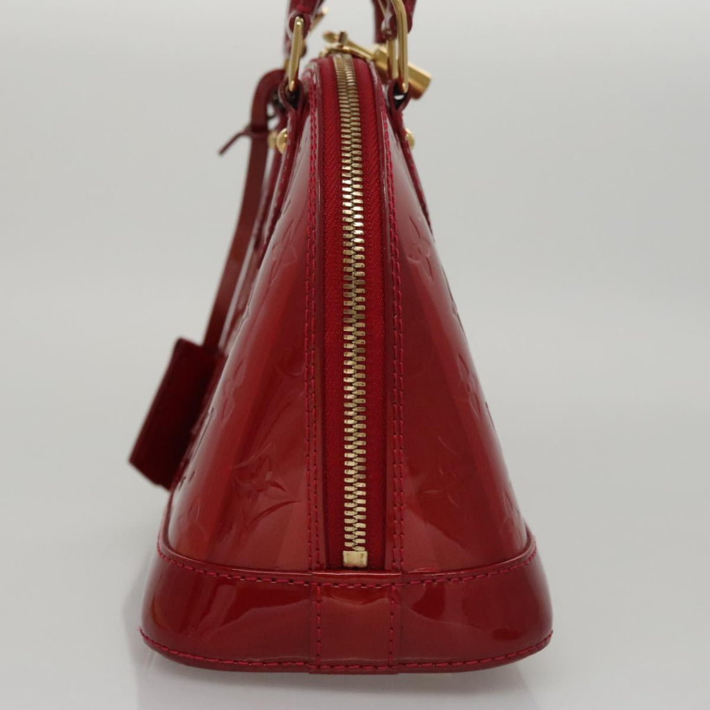 LOUIS VUITTON Vernis Rayure Alma BB Bag 2way Pomme D'amour M91593 105512AV