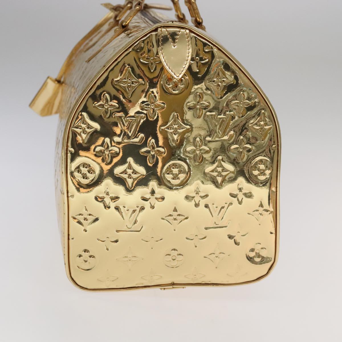 LOUIS VUITTON Monogram Miroir Speedy 35 Hand Bag Gold M95785 LV 106299SM