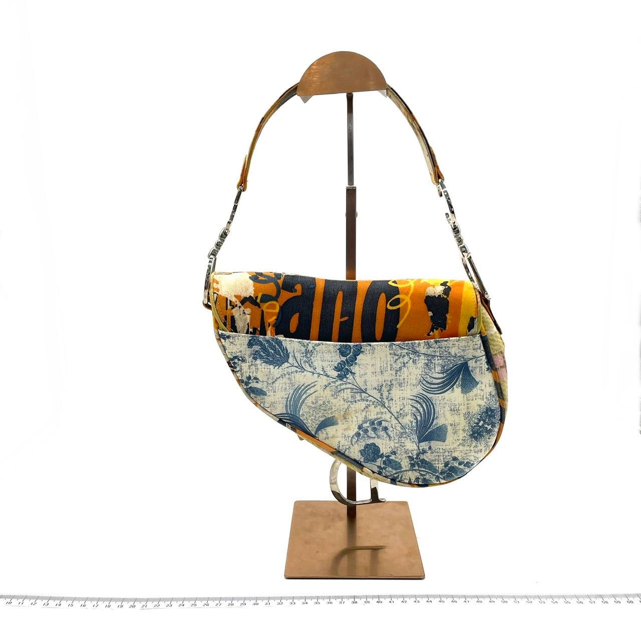 Dior Saddle Vintage John Galliano Multicolor Patchwork Shoulder Bag