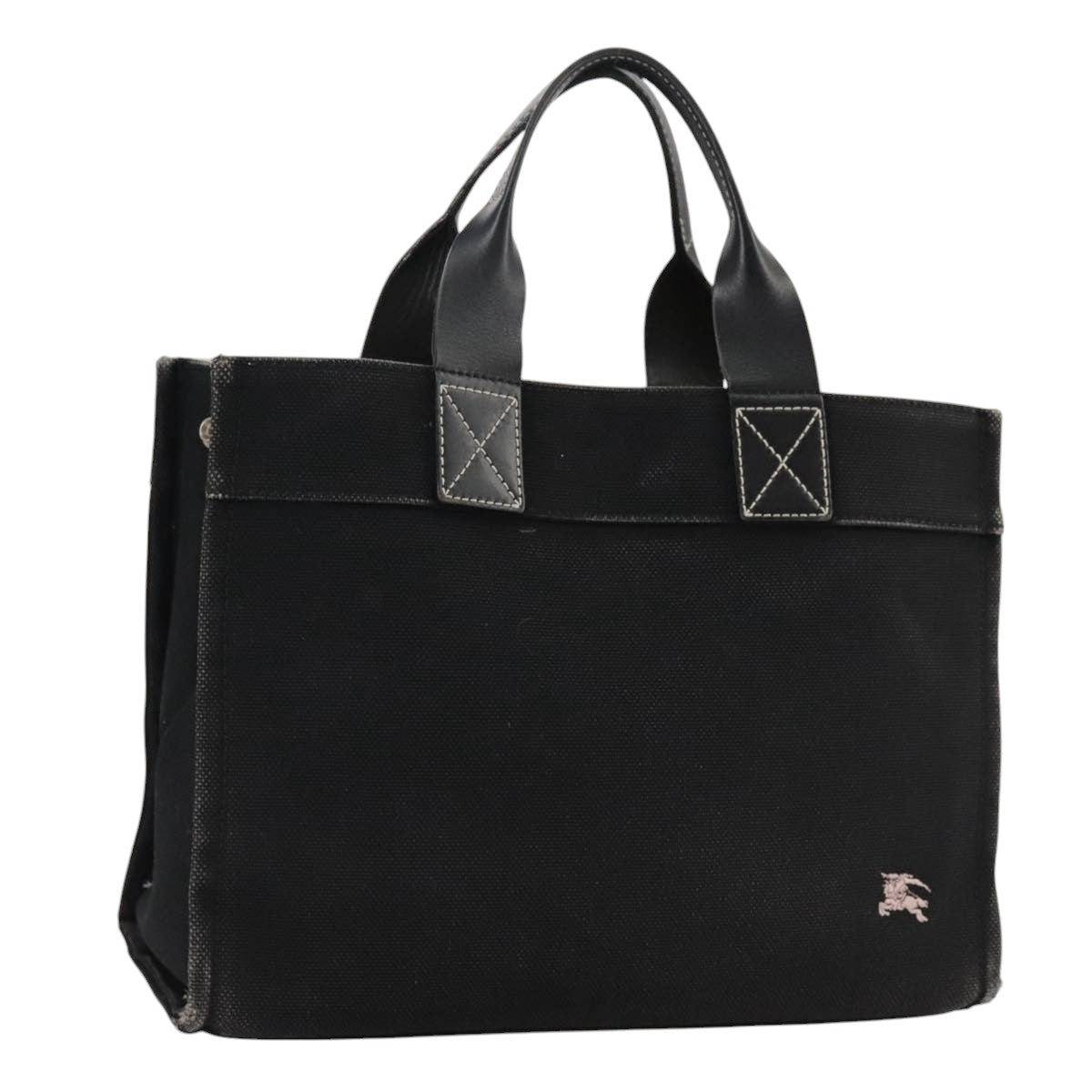 BURBERRY Blue Label Hand Bag Canvas Black 106862