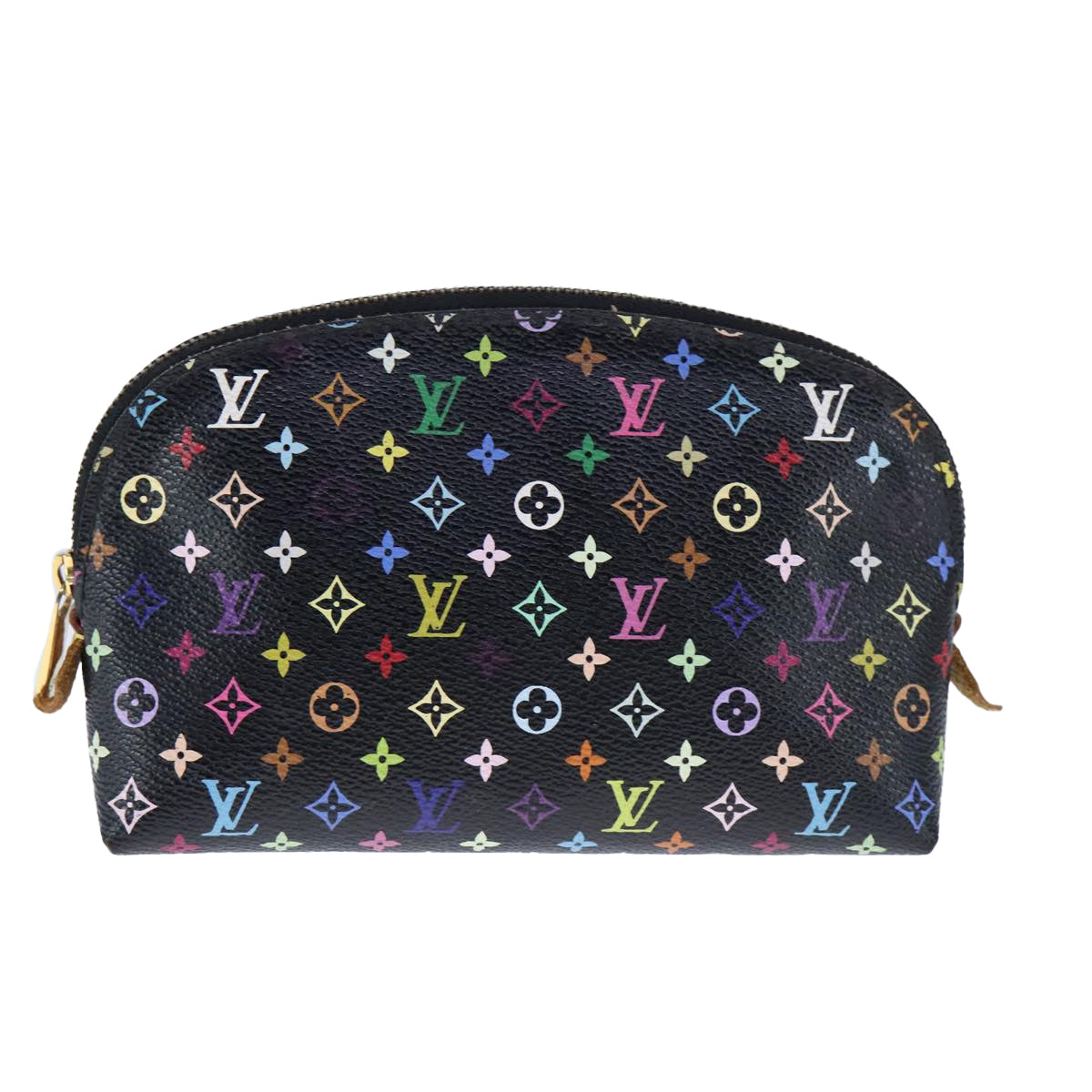 LOUIS VUITTON Monogram Multicolor Pochette Cosmetic Black M47355 LV 107845