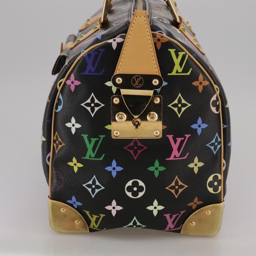 LOUIS VUITTON Monogram Multicolor Speedy 30 Hand Bag Black M92642 107987AM