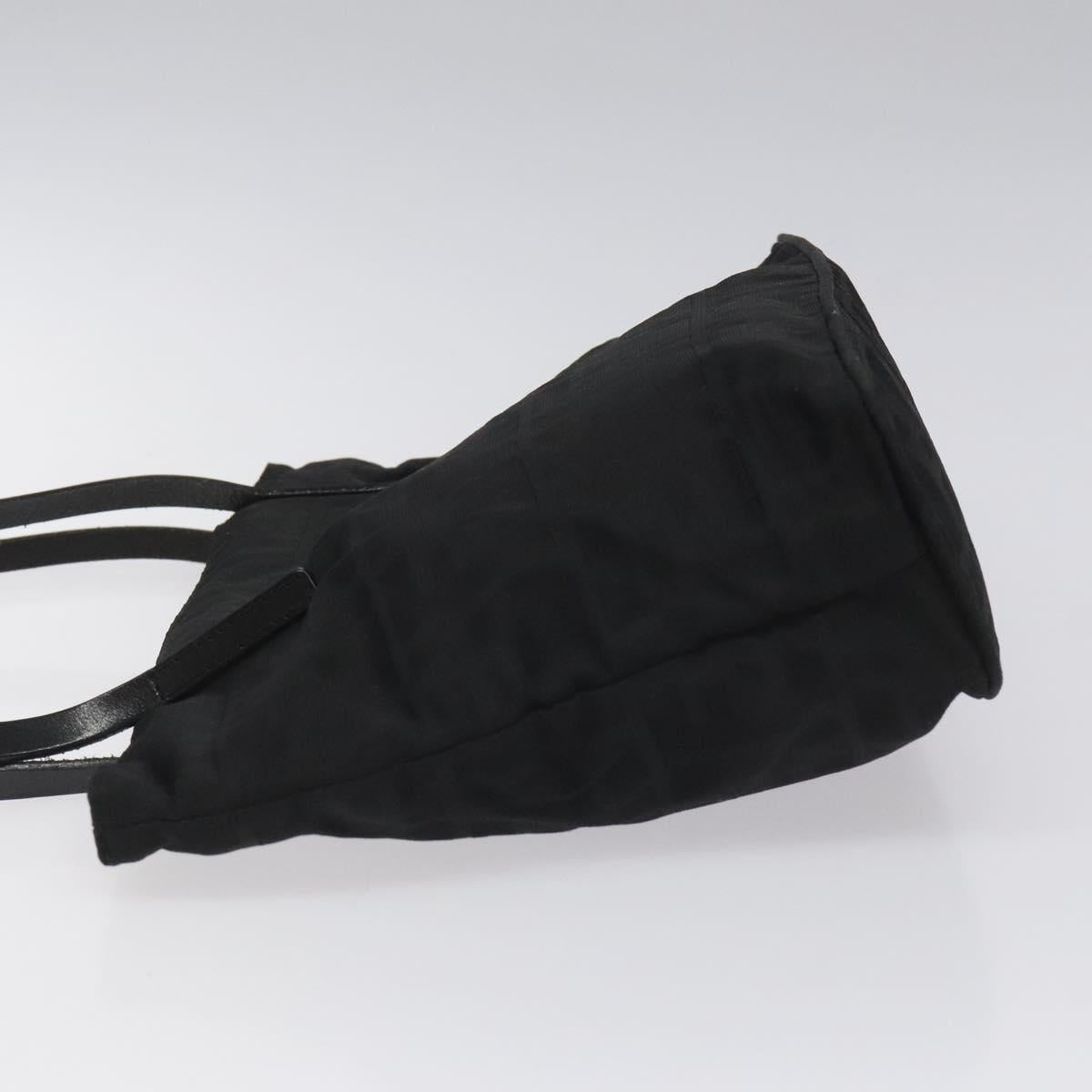 FENDI Zucca Canvas Hand Bag Black 108264