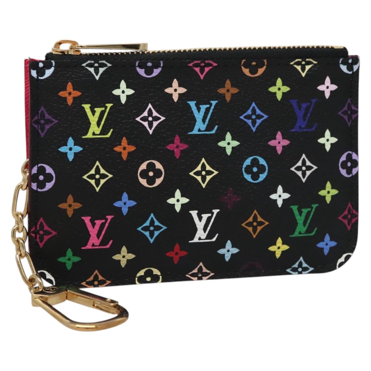 LOUIS VUITTON Multicolor Pochette Cles NM Coin Purse Black M93735 110059AM