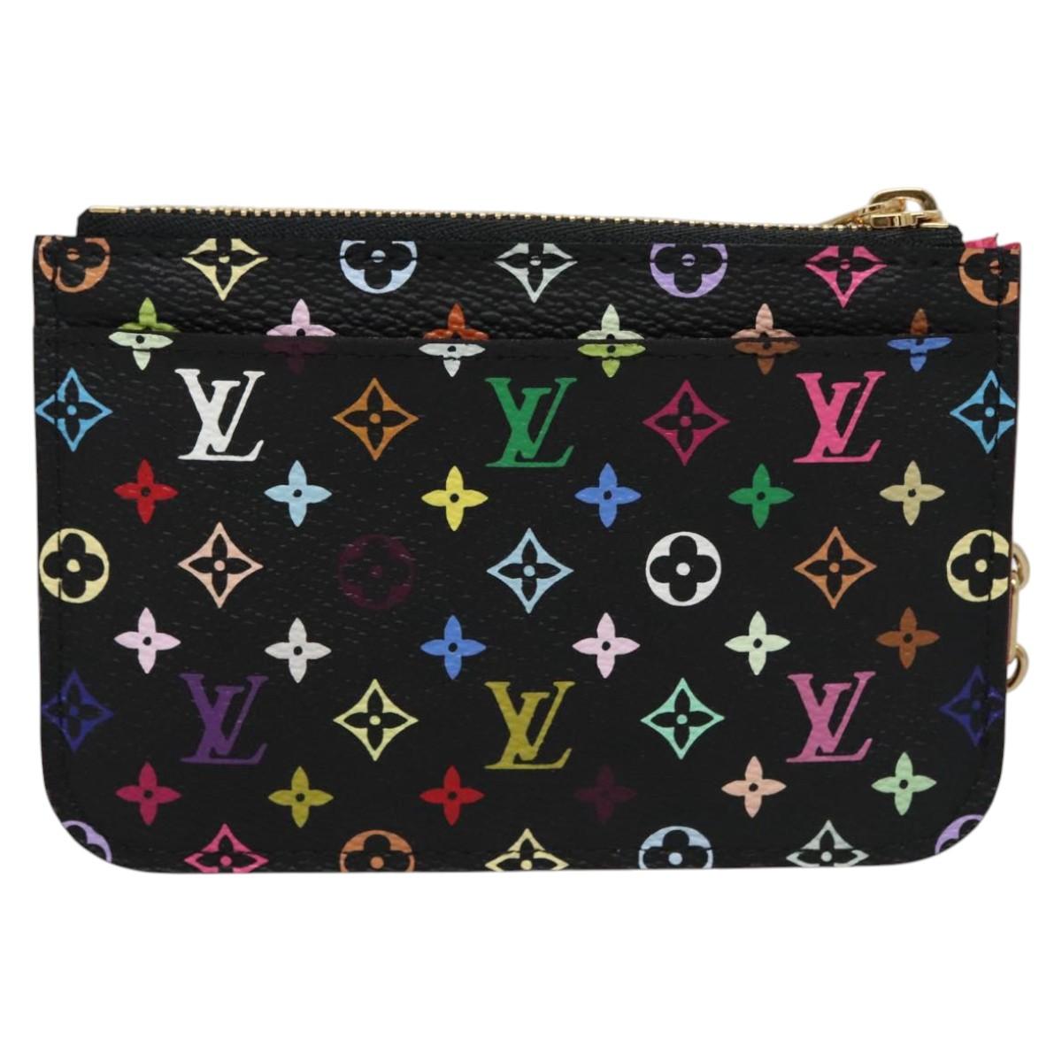 LOUIS VUITTON Multicolor Pochette Cles NM Coin Purse Black M93735 110059AM