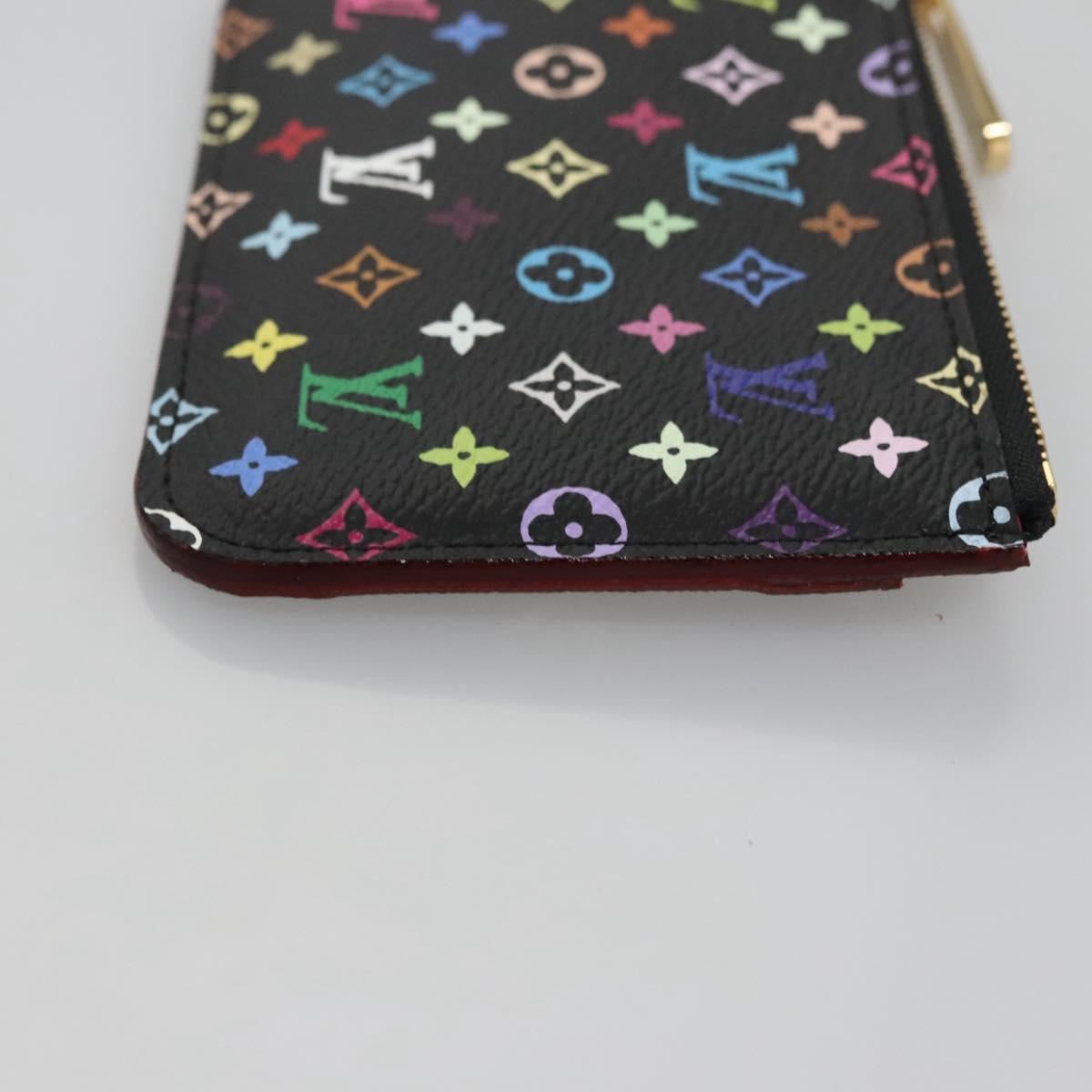 LOUIS VUITTON Multicolor Pochette Cles NM Coin Purse Black M93735 110059AM