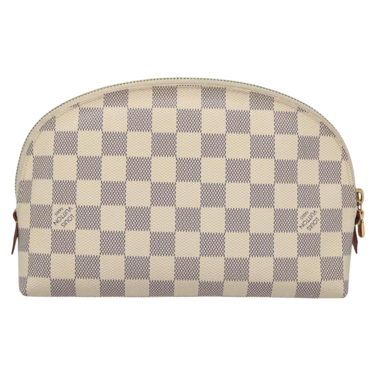 LOUIS VUITTON Damier Azur Pochette Cosmetic GM Pouch N23346 LV 110125V