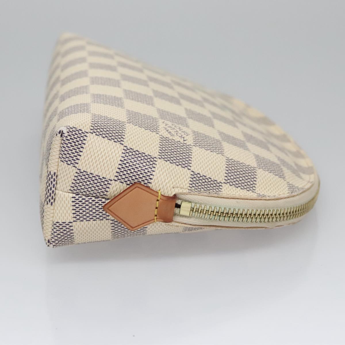 LOUIS VUITTON Damier Azur Pochette Cosmetic GM Pouch N23346 LV 110125V