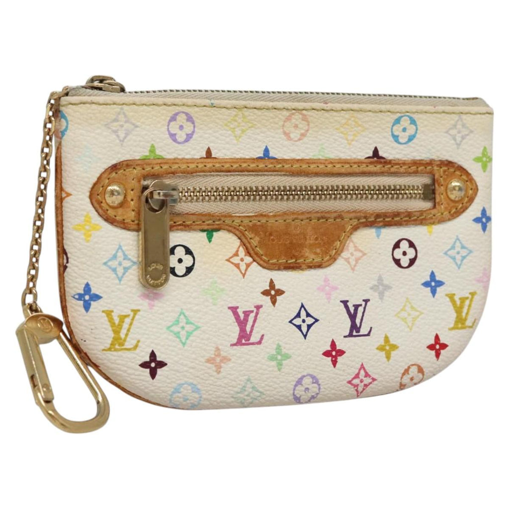 LOUIS VUITTON Monogram Multicolor Pochette MM Pouch White M60028 LV 110453