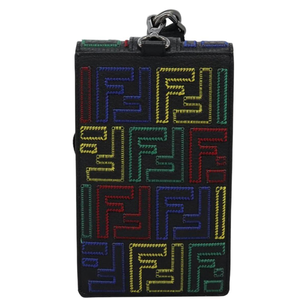 FENDI Zucca Canvas Smartphone Pochette Pouch Black 110673