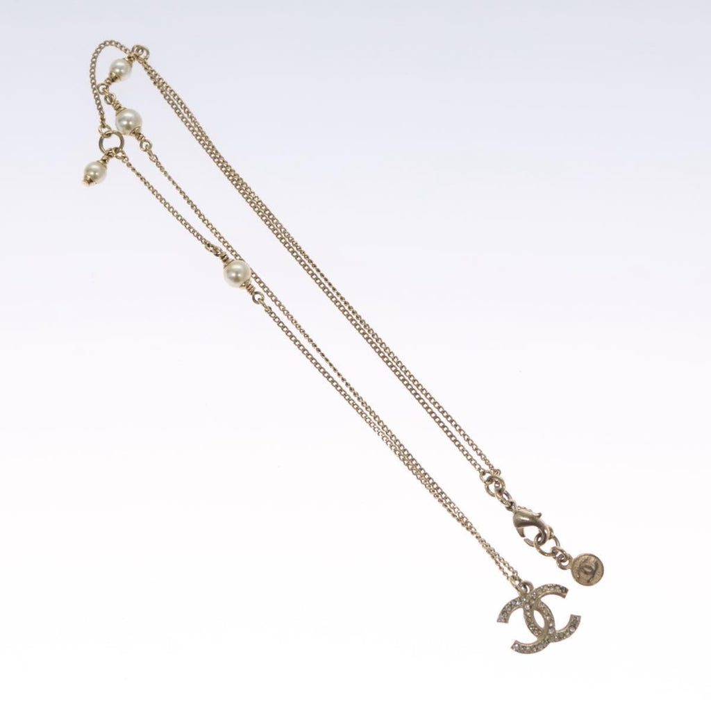 CHANEL Necklace metal Gold CC 110931