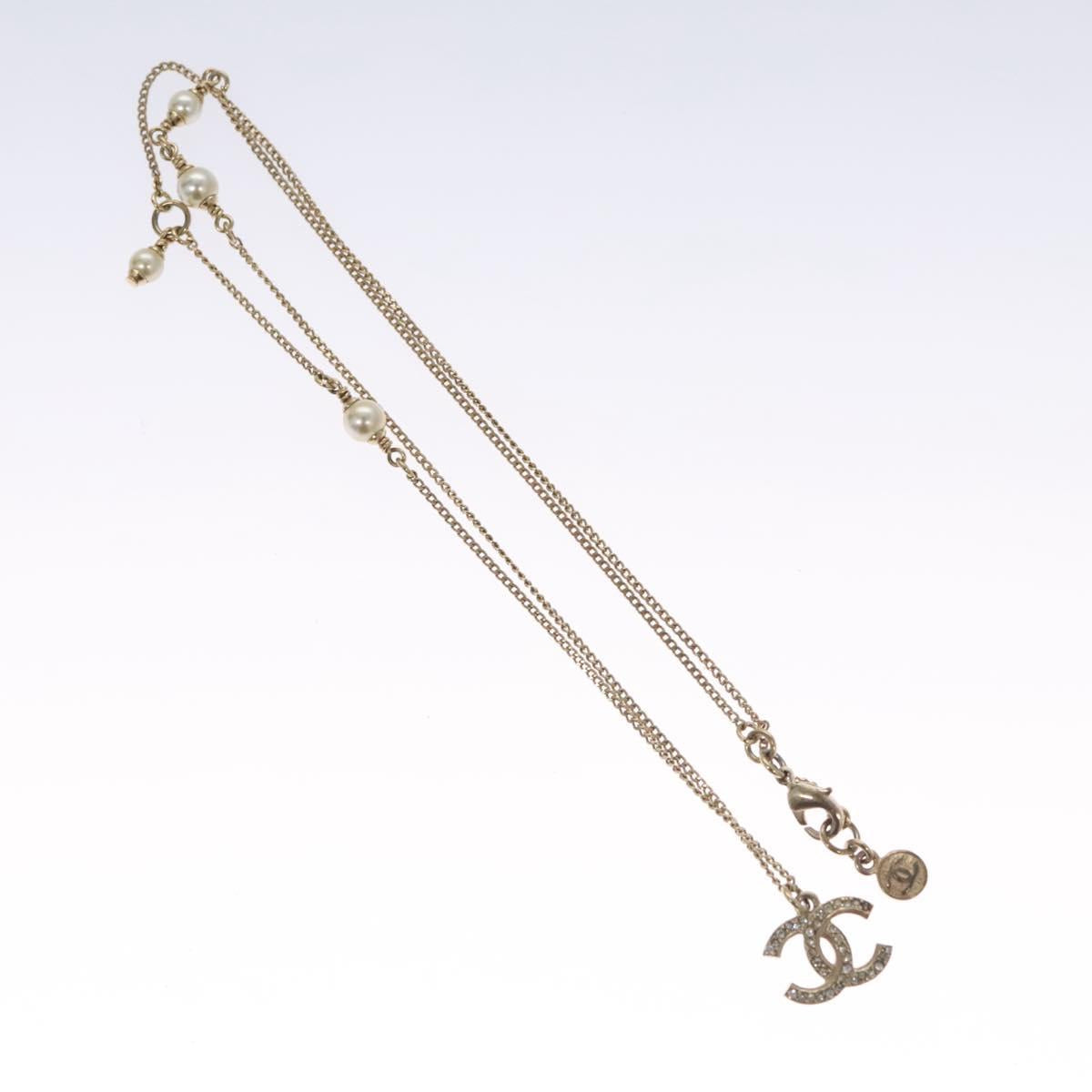 CHANEL Necklace metal Gold CC 110931