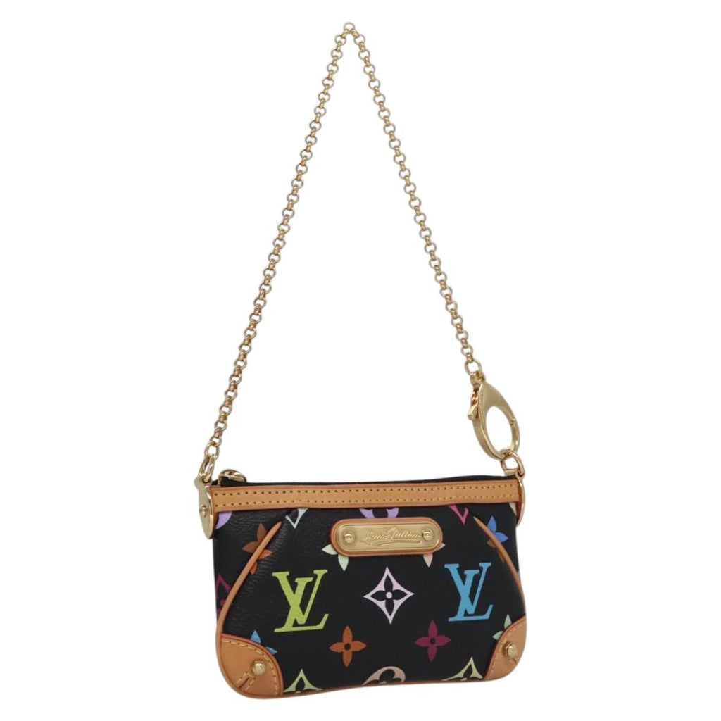 LOUIS VUITTON Multicolor Pochette Mira PM Pouch Black M60099 LV 112528AV