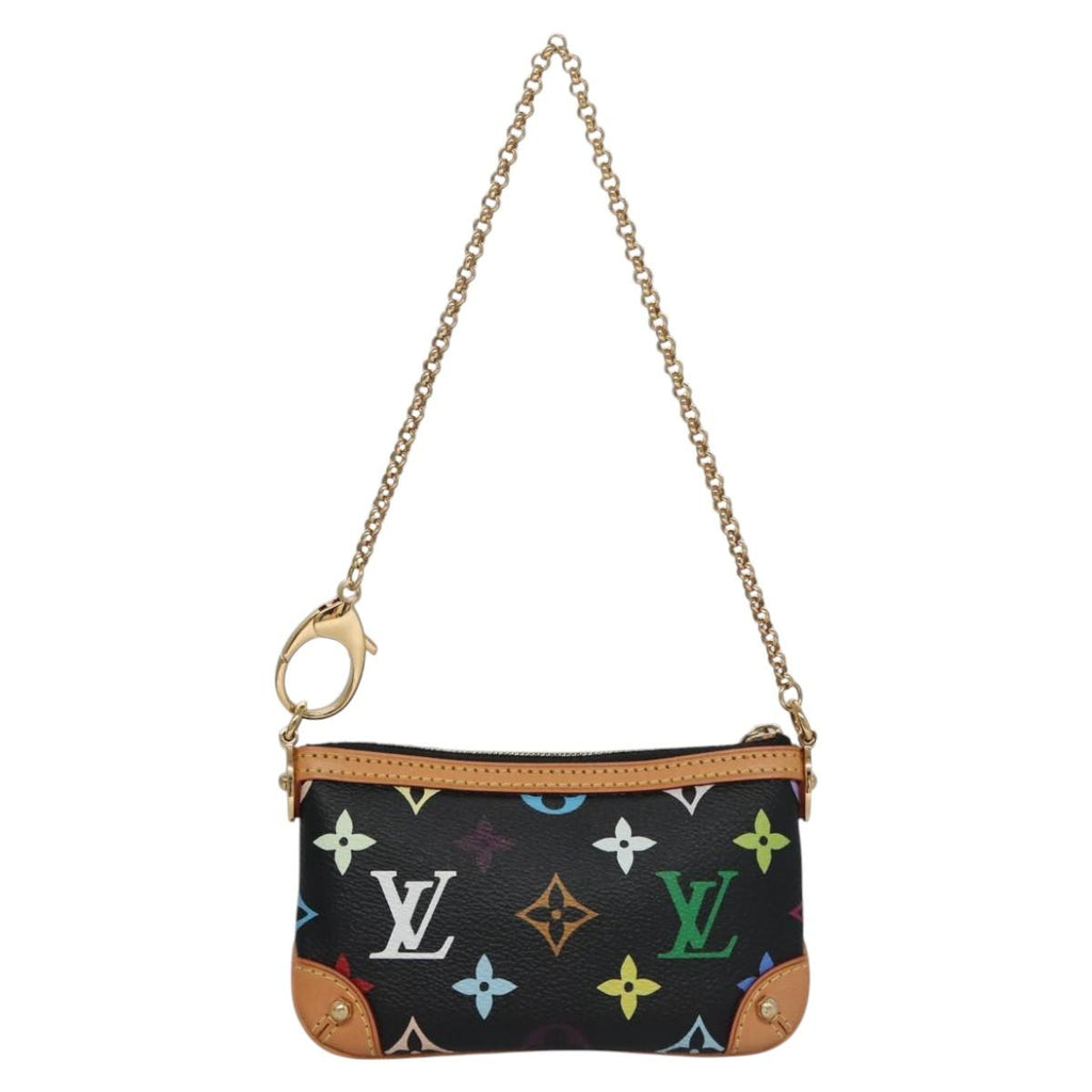LOUIS VUITTON Multicolor Pochette Mira PM Pouch Black M60099 LV 112528AV