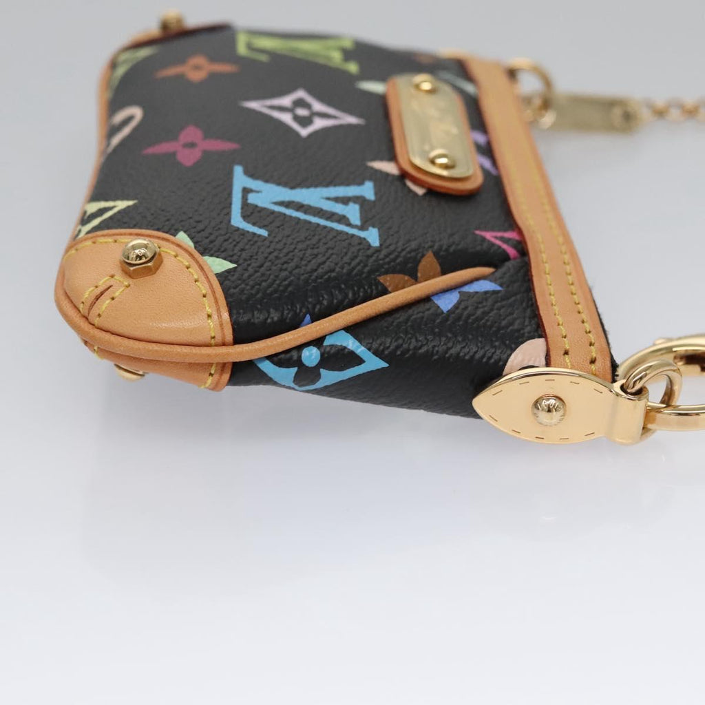 LOUIS VUITTON Multicolor Pochette Mira PM Pouch Black M60099 LV 112528AV
