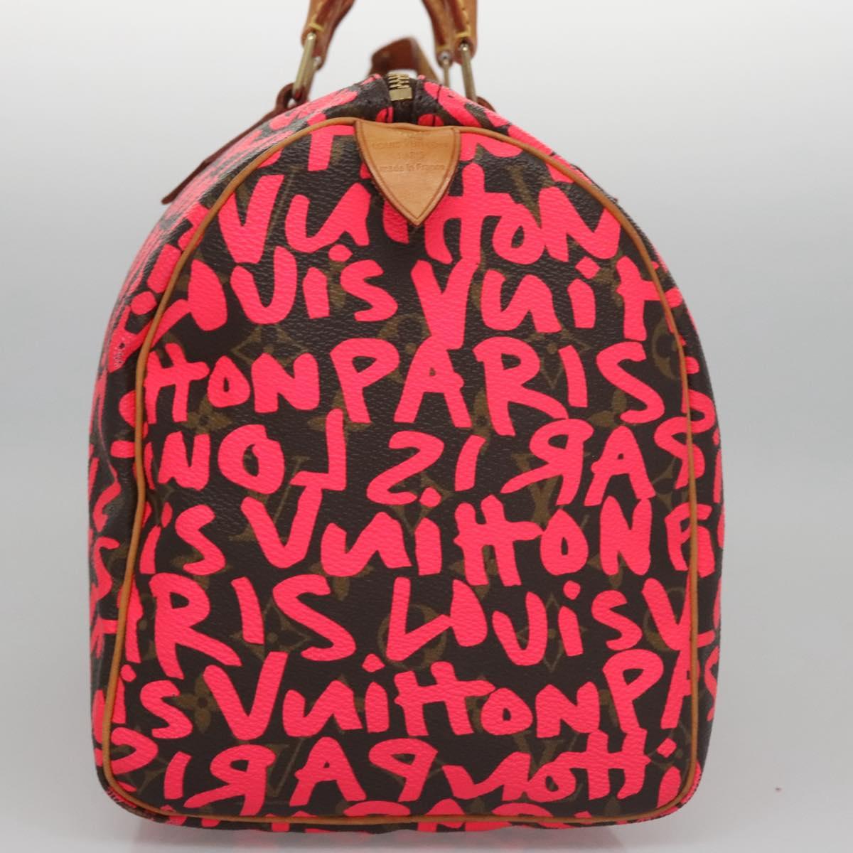 LOUIS VUITTON Monogram Graffiti Speedy 30 Hand Bag Pink M93704 LV 113125AM