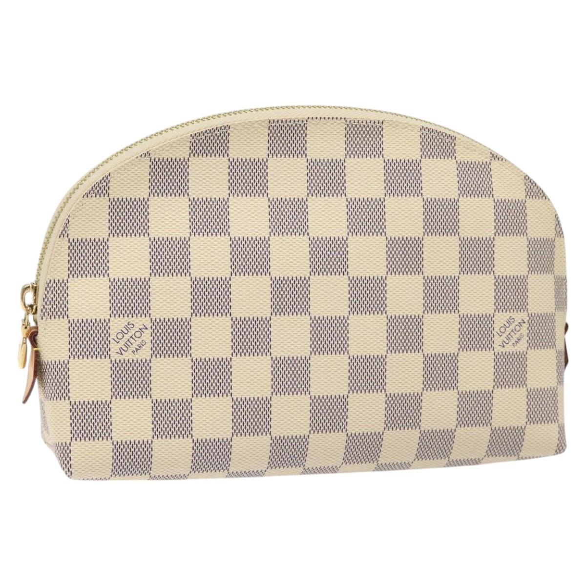 LOUIS VUITTON Damier Azur Pochette Cosmetic GM Pouch N23346 LV 113671V