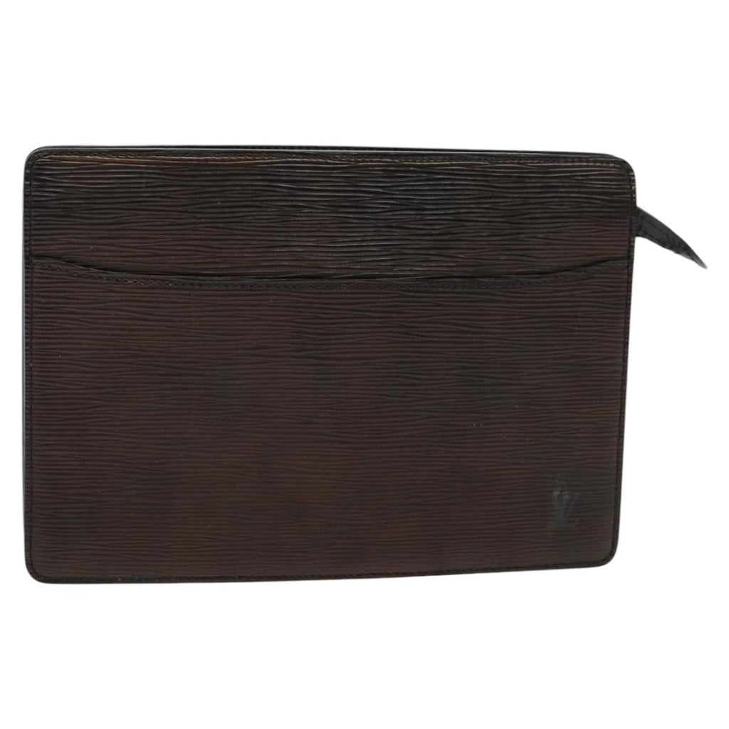 LOUIS VUITTON Epi Pochette Homme Clutch Bag Black Noir M52522 LV 114672