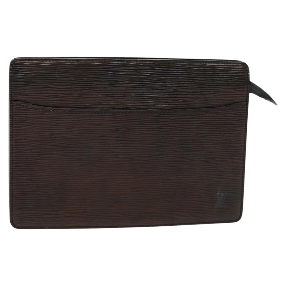 LOUIS VUITTON Epi Pochette Homme Clutch Bag Black Noir M52522 LV 114672