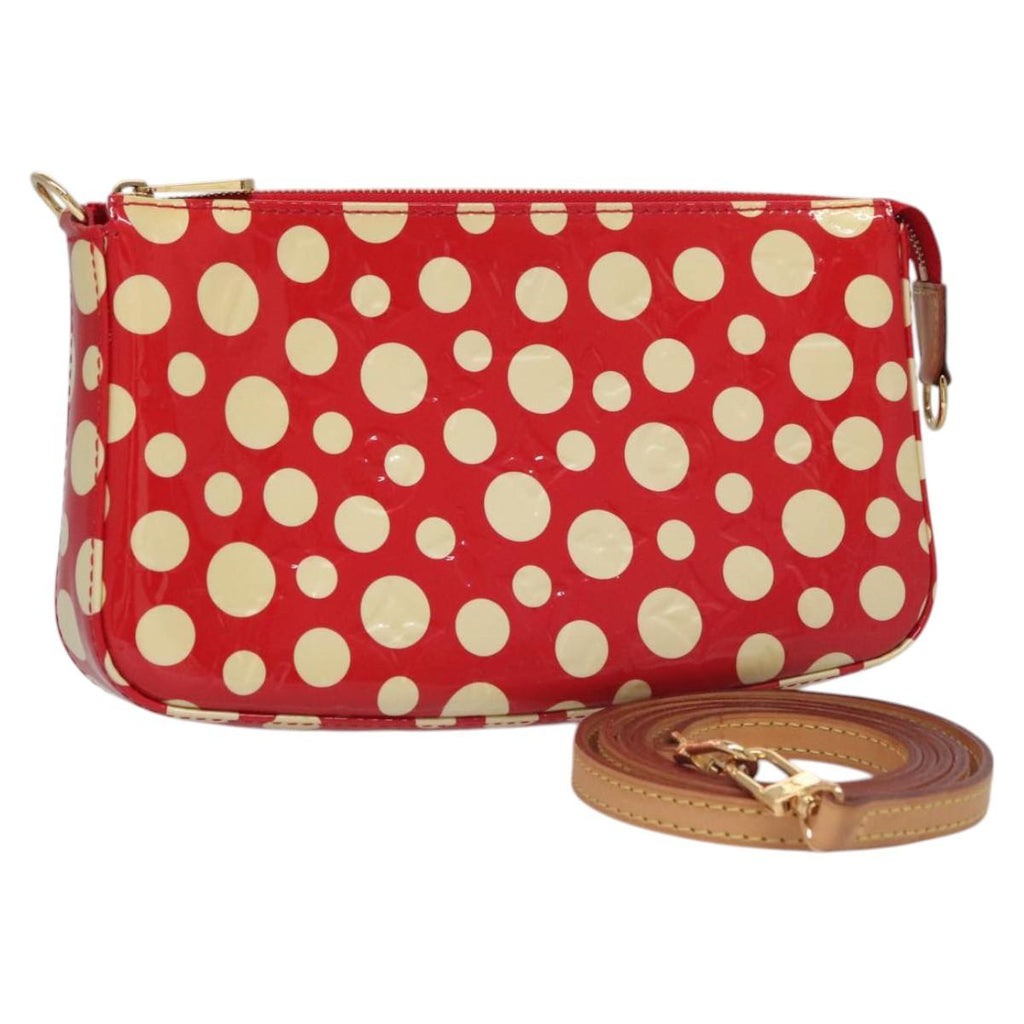 LOUIS VUITTON Vernis Yayoi Kusama Pochette Accessoires Red M91428 114952AM