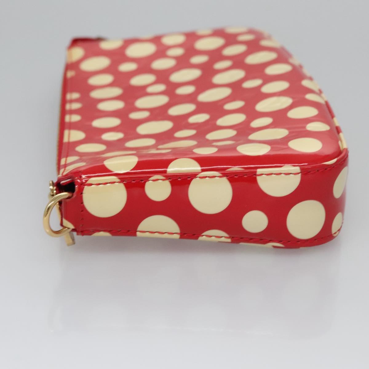 LOUIS VUITTON Vernis Yayoi Kusama Pochette Accessoires Red M91428 114952AM