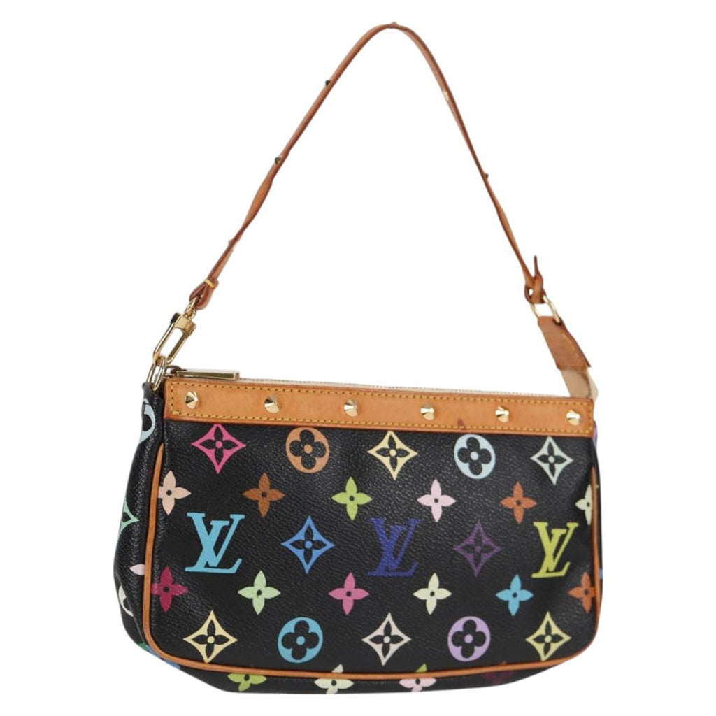 LOUIS VUITTON Monogram Multicolor Pochette Accessoires Black M92648 115215V