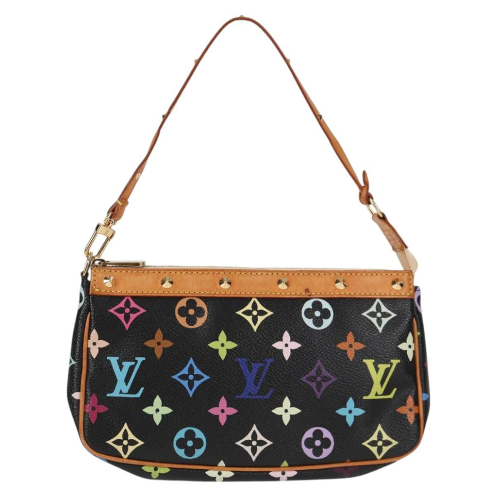LOUIS VUITTON Monogram Multicolor Pochette Accessoires Black M92648 115215V