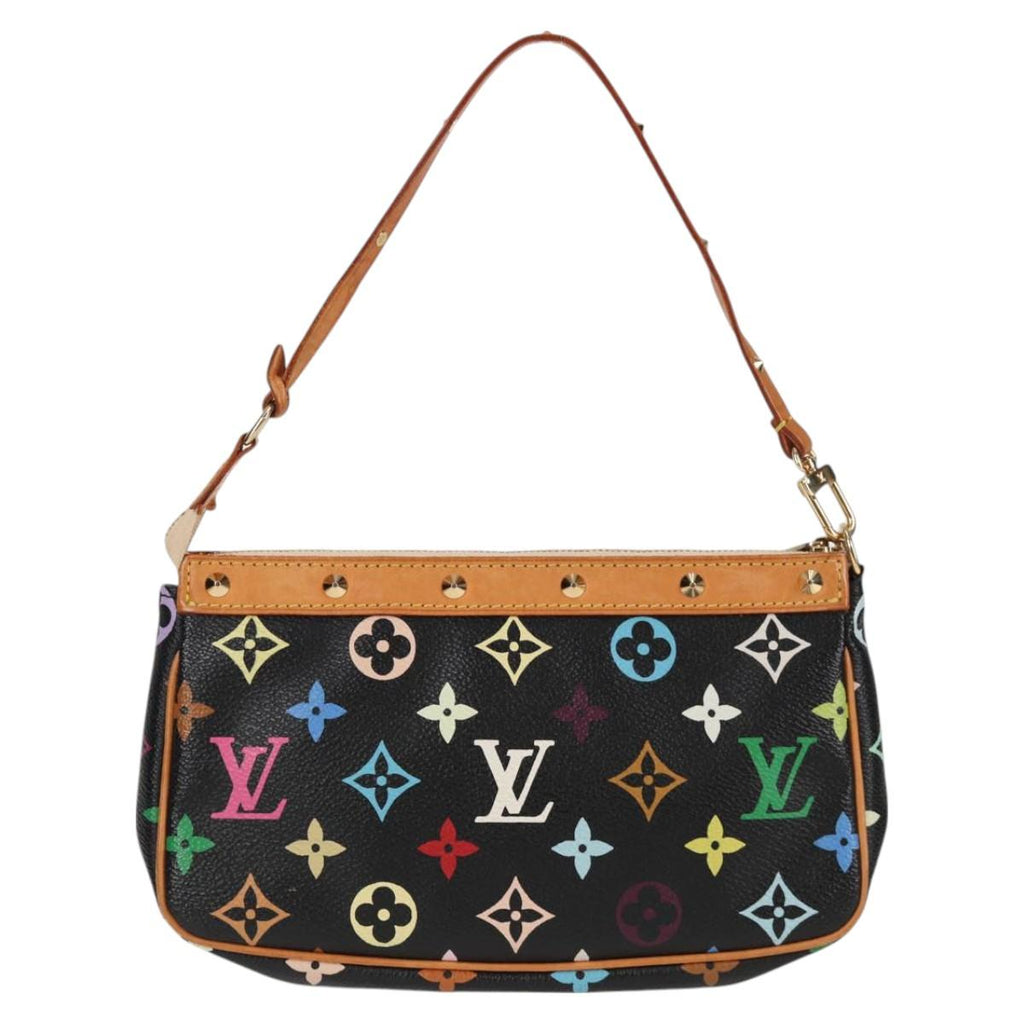 LOUIS VUITTON Monogram Multicolor Pochette Accessoires Black M92648 115215V