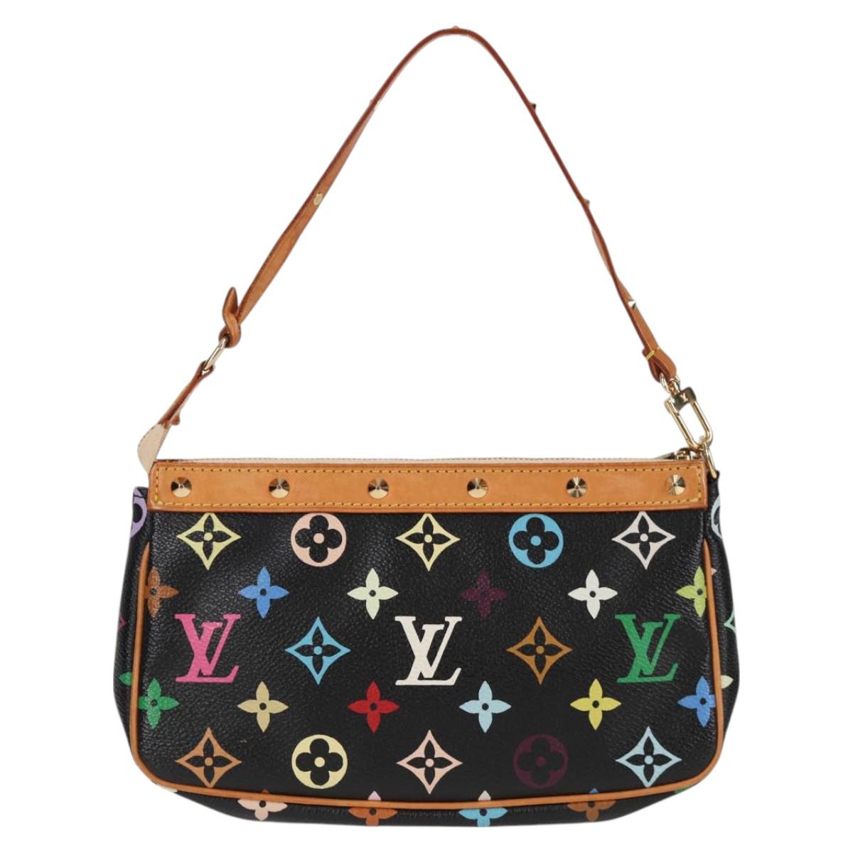 LOUIS VUITTON Monogram Multicolor Pochette Accessoires Black M92648 115215V