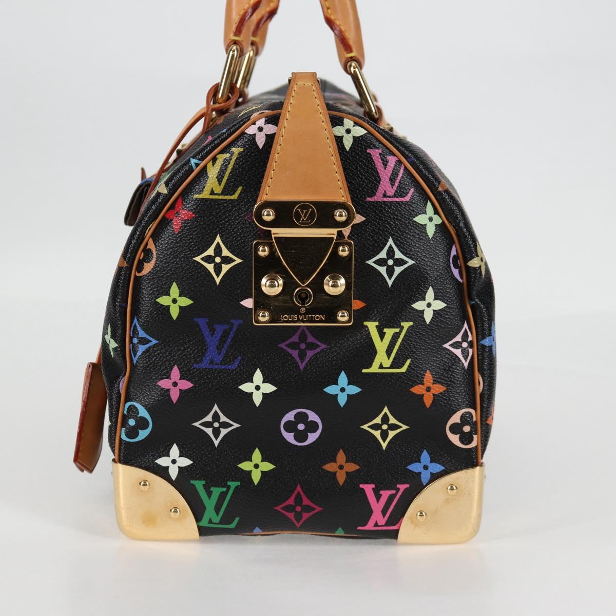 LOUIS VUITTON Monogram Multicolor Speedy 30 Hand Bag Black M92642 115220V