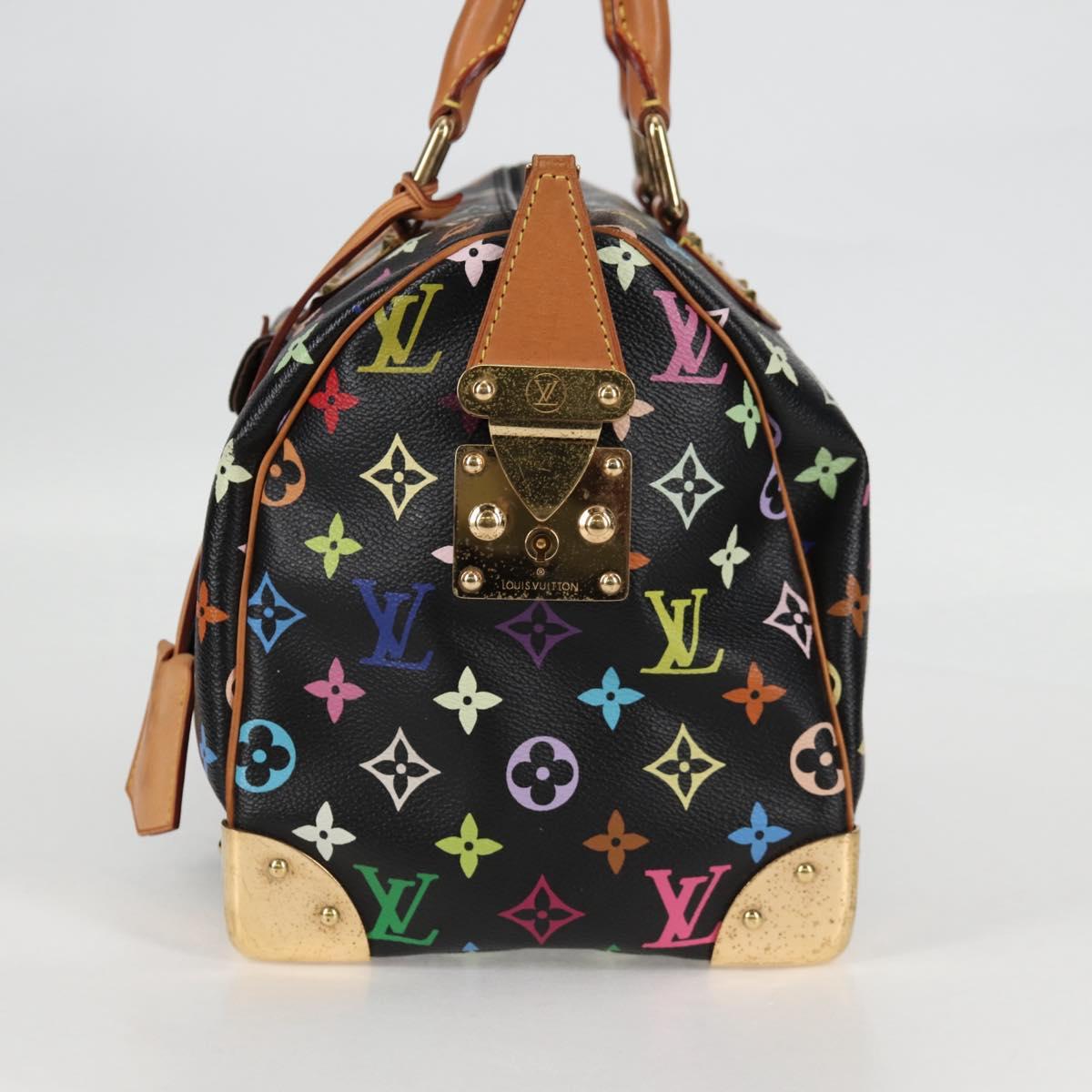 LOUIS VUITTON Monogram Multicolor Speedy 30 Hand Bag Black M92642 115221V