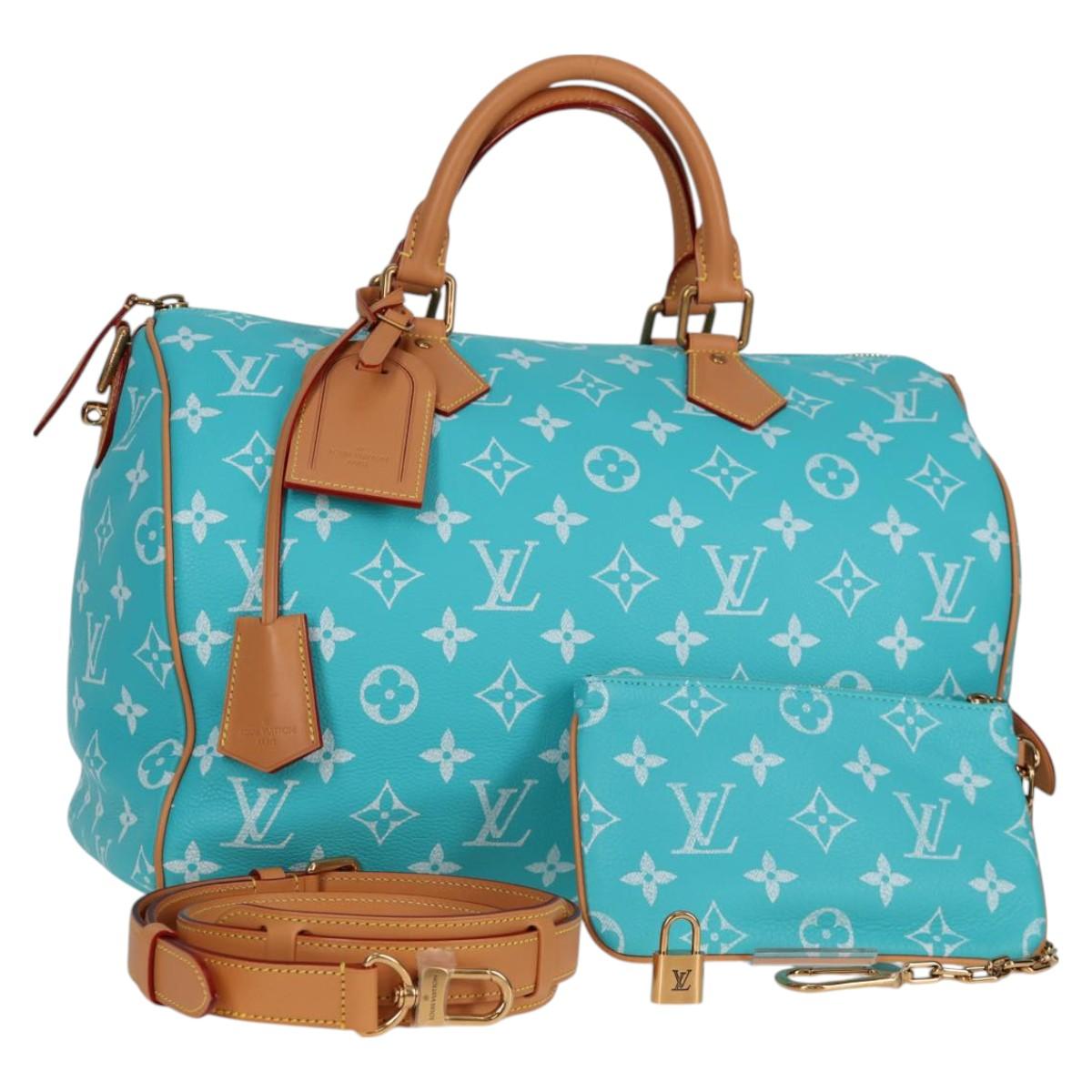 LOUIS VUITTON Speedy P9 Bandouliere 40 Bag Turquoise Blue M11563 115230SM