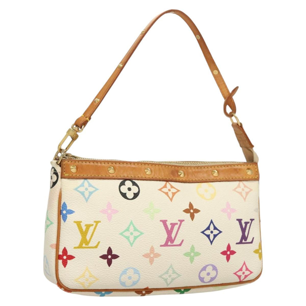 LOUIS VUITTON Multicolor Pochette Accessoires Pouch White M92649 115250