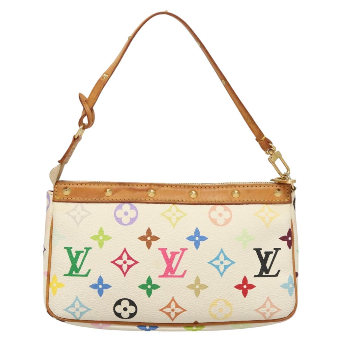 LOUIS VUITTON Multicolor Pochette Accessoires Pouch White M92649 115250