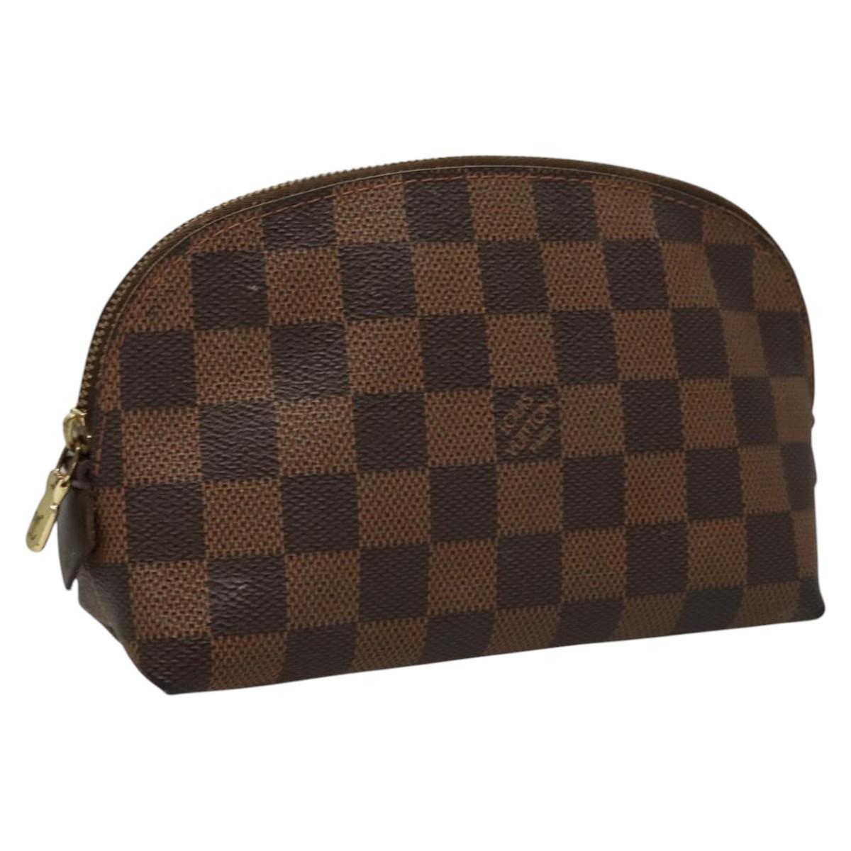 LOUIS VUITTON Damier Ebene Pochette Cosmetic PM Pouch N47516 LV 116055