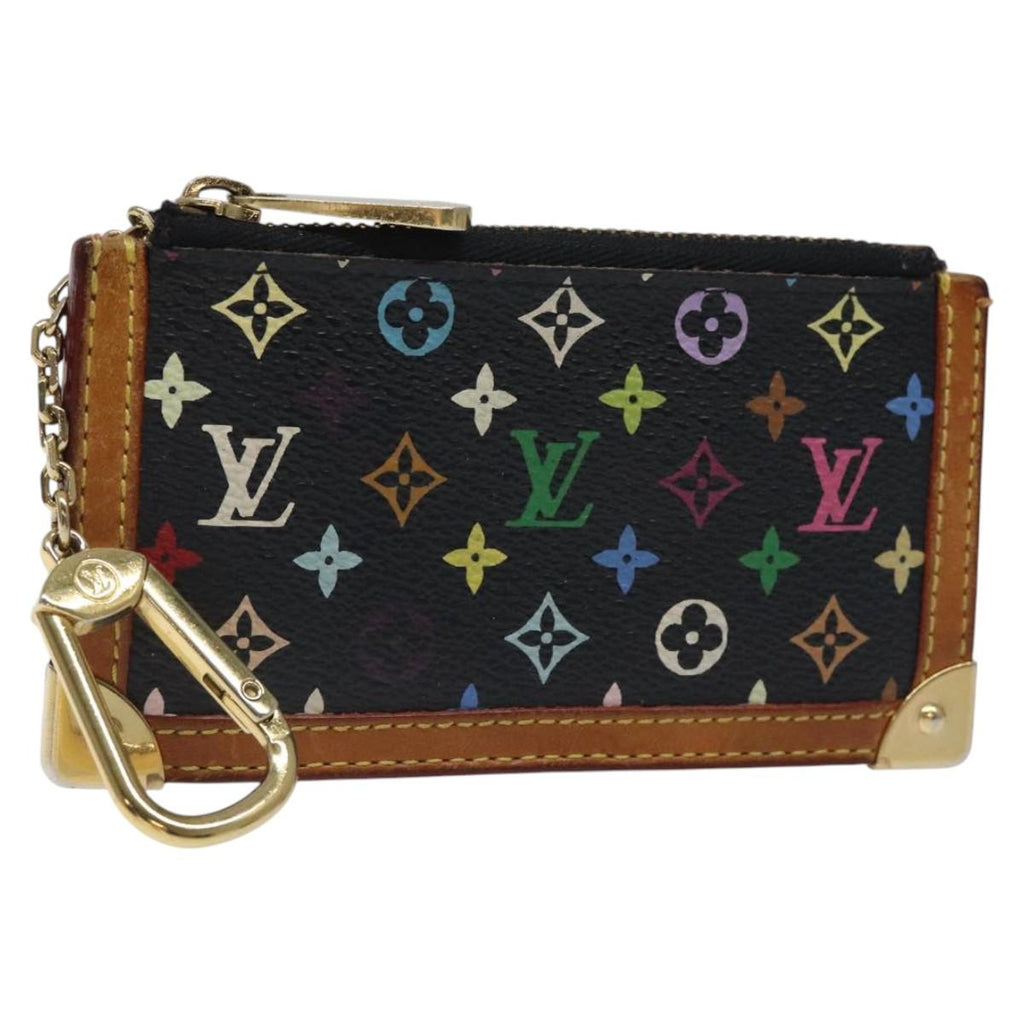 LOUIS VUITTON Monogram Multicolor Pochette Cles Purse Black M92654 116232V