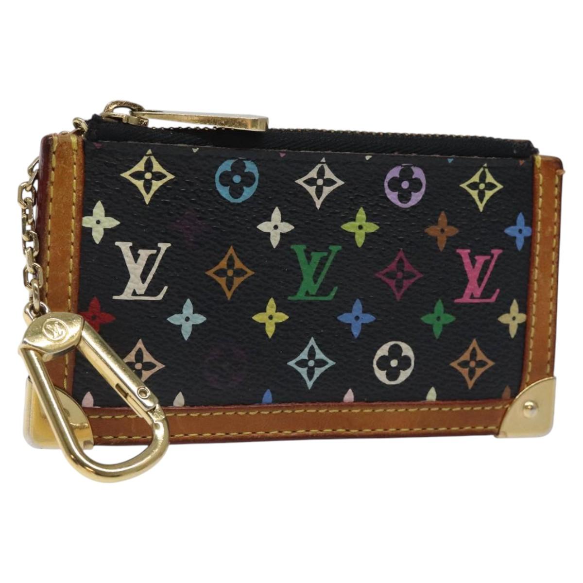LOUIS VUITTON Monogram Multicolor Pochette Cles Purse Black M92654 116232V