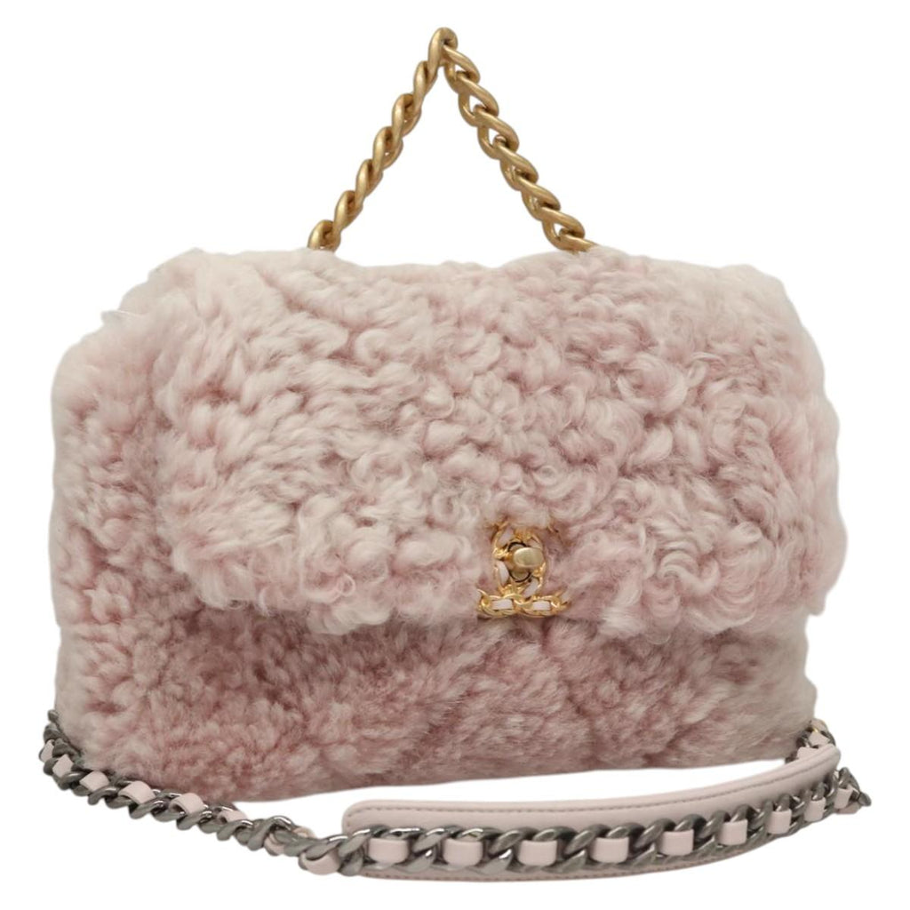 CHANEL Shearing Chain CHANEL 19 Bag Mouton 2way Pink M95573 CC 116258AM