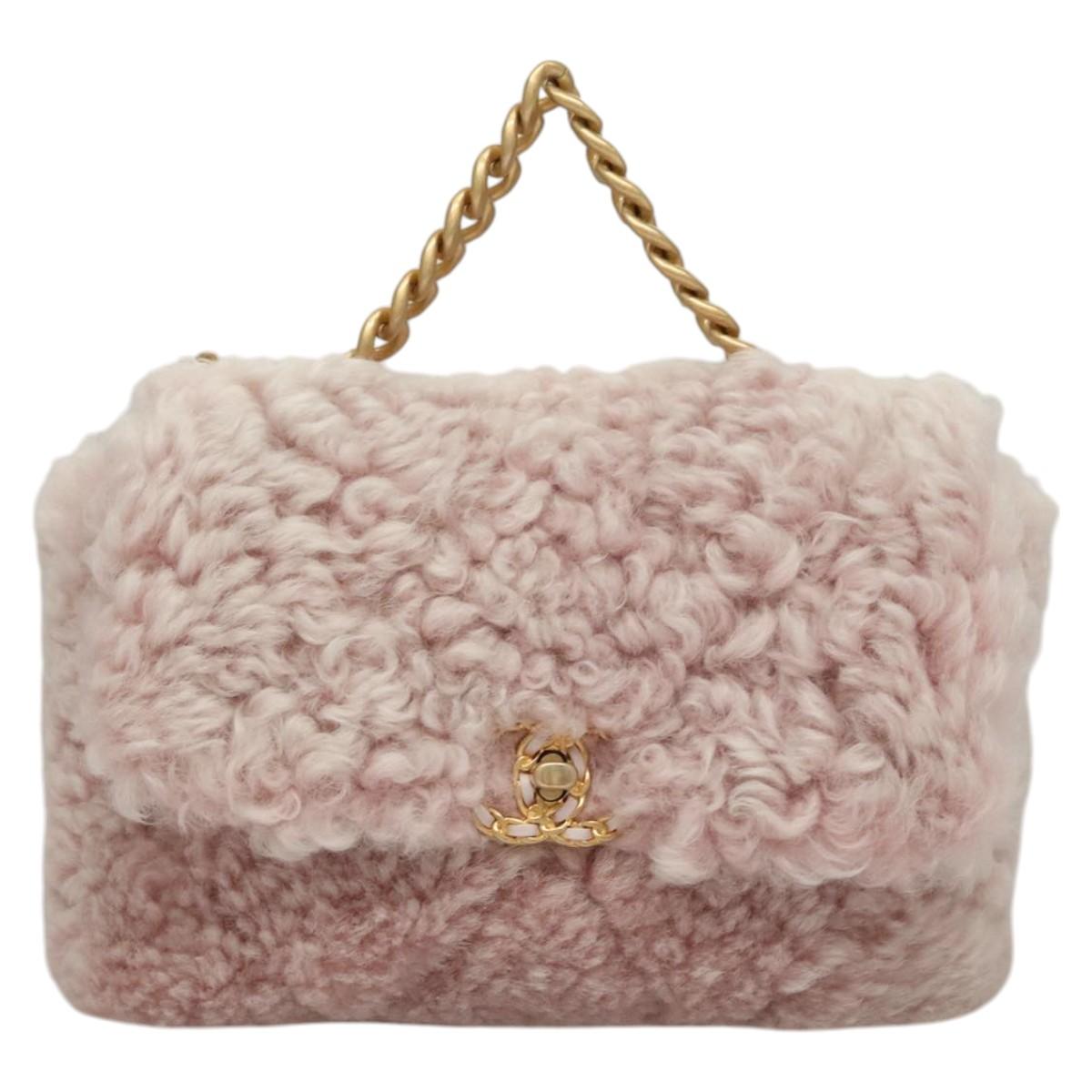 CHANEL Shearing Chain CHANEL 19 Bag Mouton 2way Pink M95573 CC 116258AM