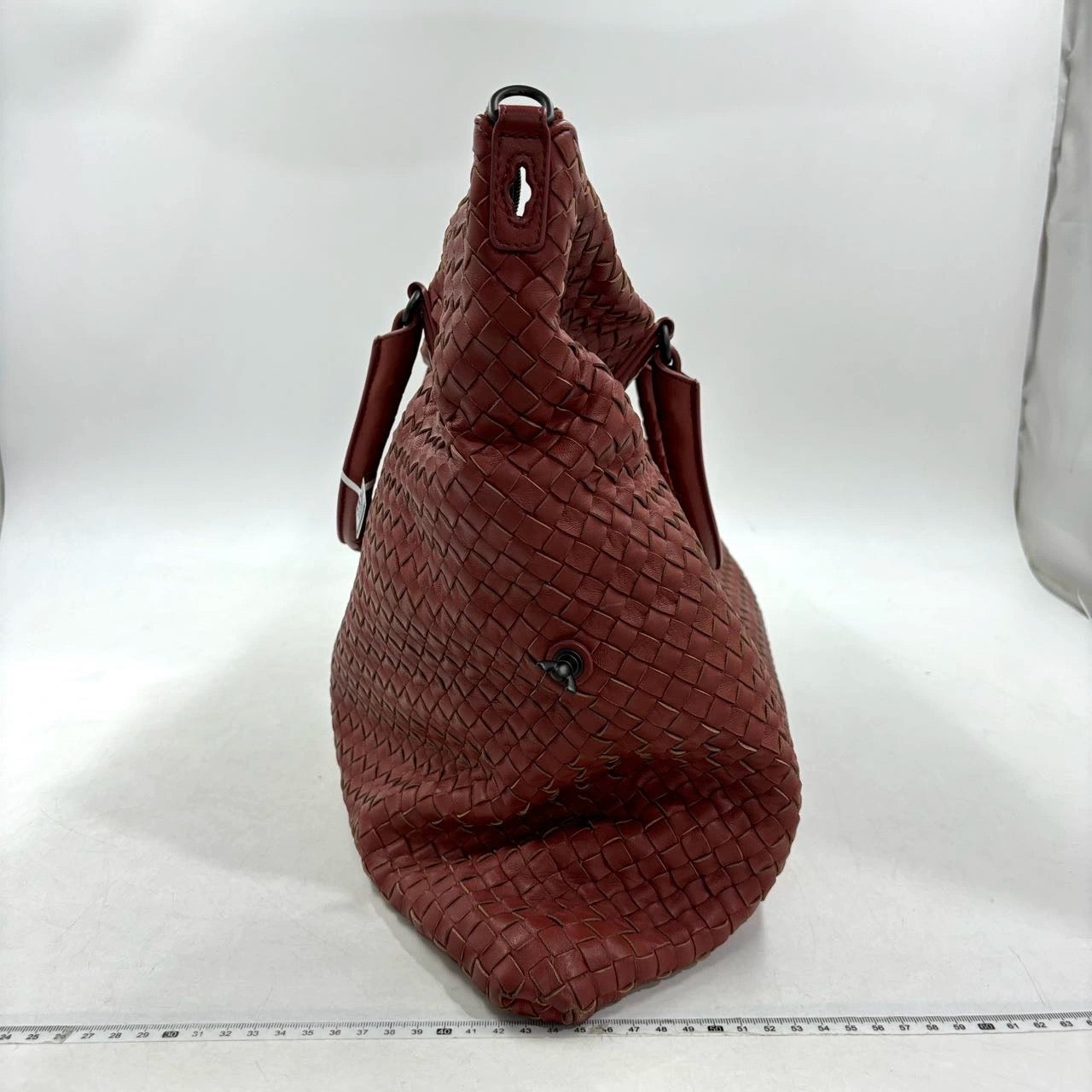 Bottega Veneta Maxi Convertible Tote Bag Brick Red Leather Two-way Carry 50cm