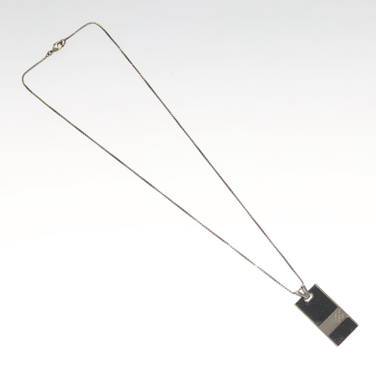 LOUIS VUITTON Damier Graphite Pandantif Soho Necklace M66023 LV 117027