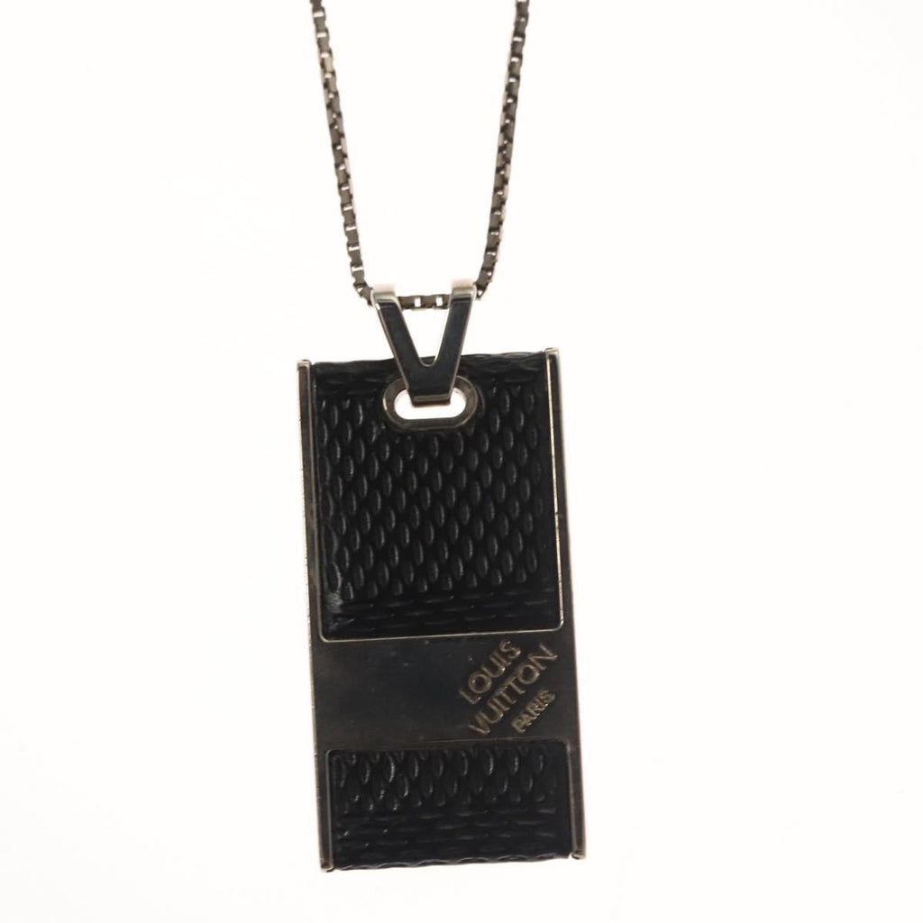 LOUIS VUITTON Damier Graphite Pandantif Soho Necklace M66023 LV 117027