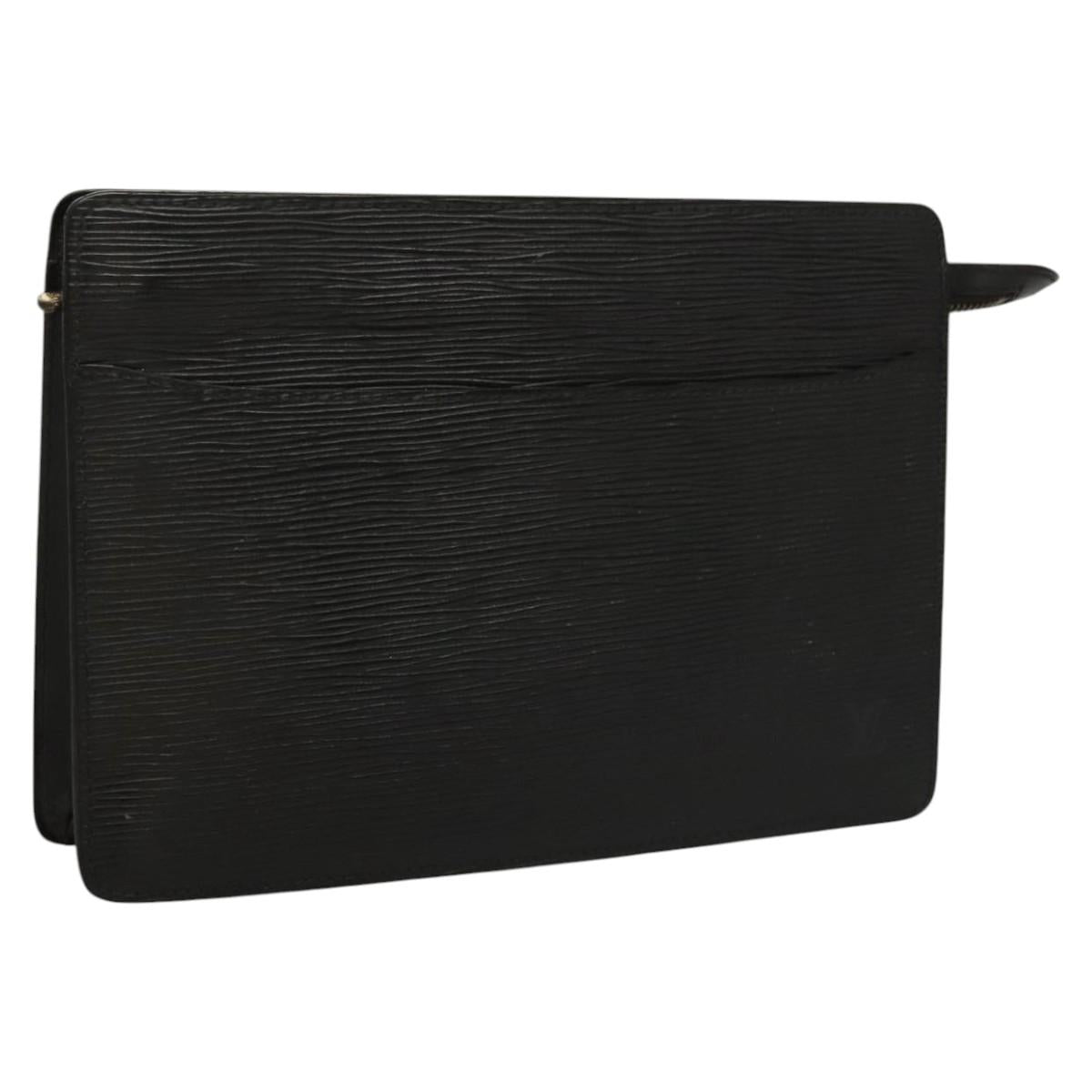 LOUIS VUITTON Epi Pochette Homme Clutch Bag Black Noir M52522 LV 117085