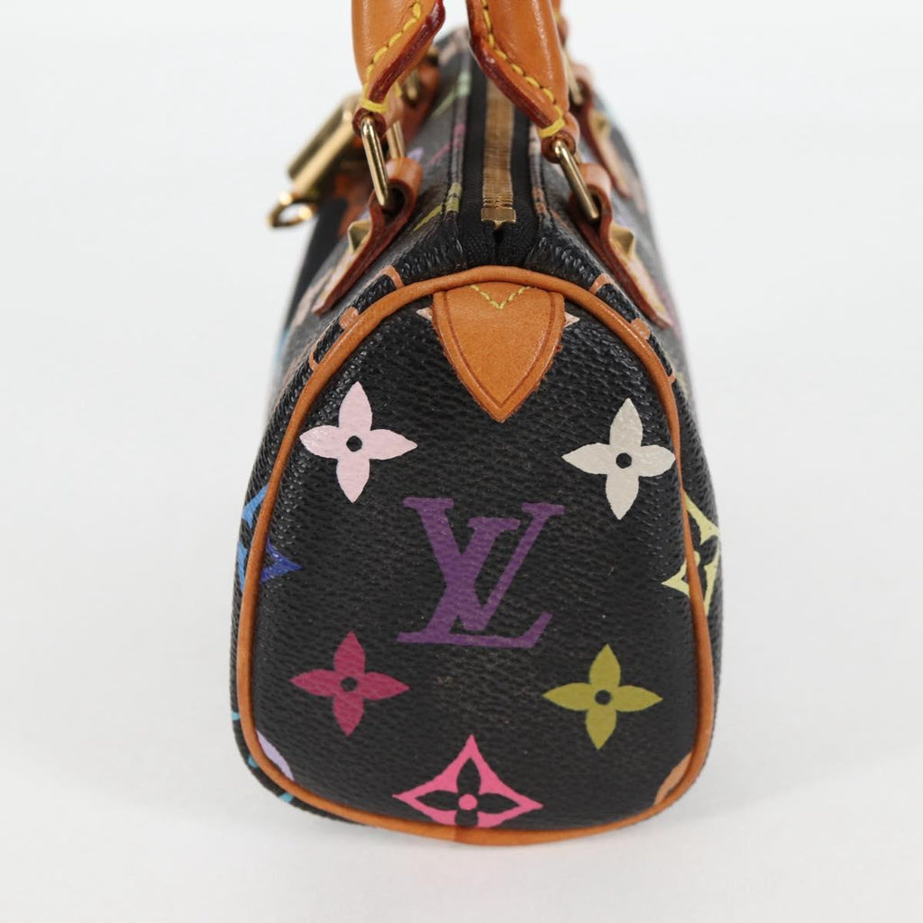 LOUIS VUITTON Monogram Multicolor Mini Speedy Bag Black M92644 LV 117106AM
