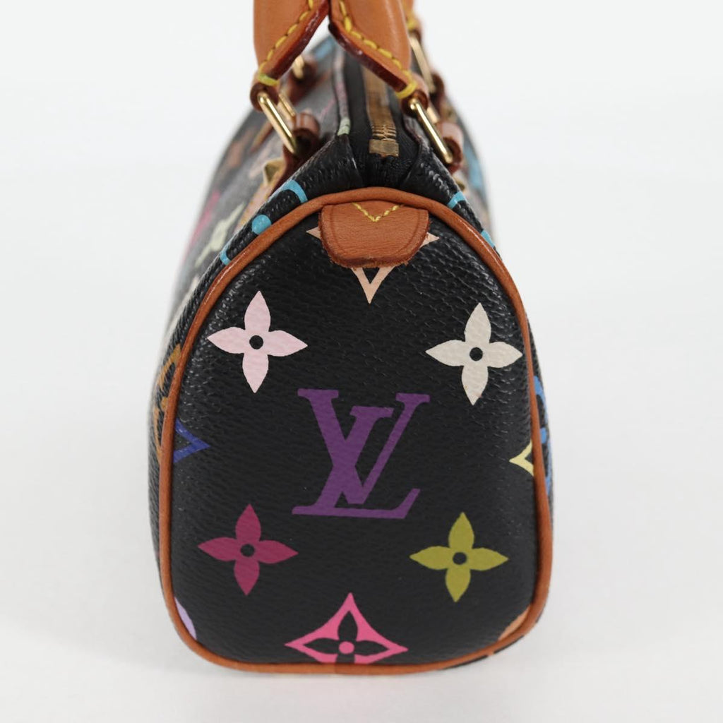 LOUIS VUITTON Monogram Multicolor Mini Speedy Bag Black M92644 LV 117107AM